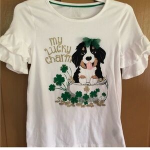 Girls puppy Saint Patrick’s day shirt